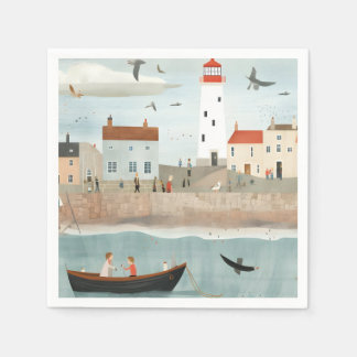 Seaside and Lighthouse Napkins