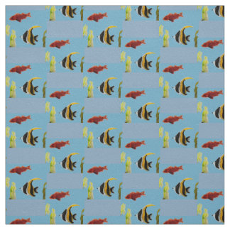 Seaside Aquatic Fish Pattern Fabric