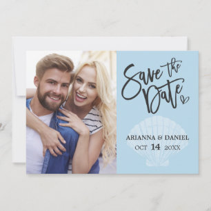 Seaside Beach Blue Summer Save The Date