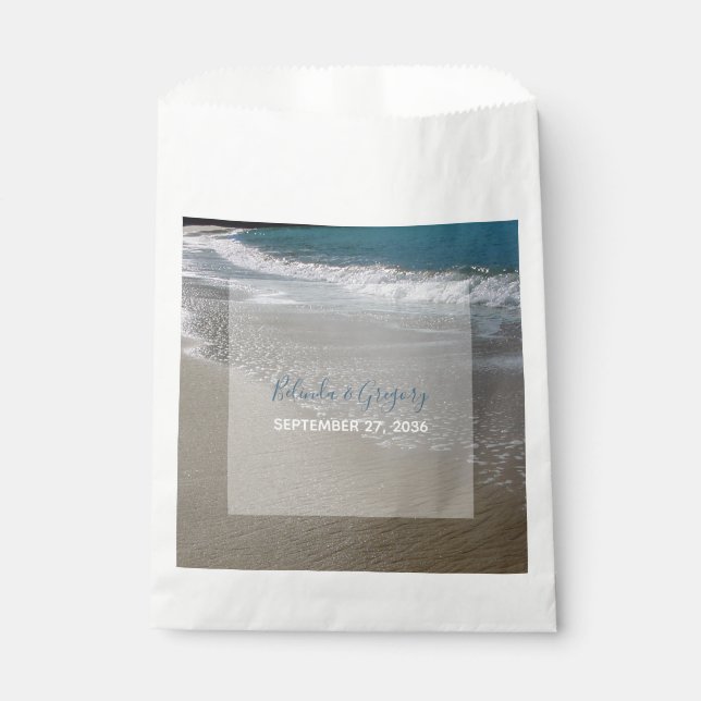 Seaside Beach & Sand Wedding  Favour Bag (Front)