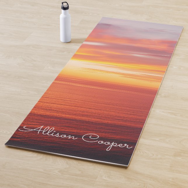 Seaside beach sunrise yoga mat (In Situ)