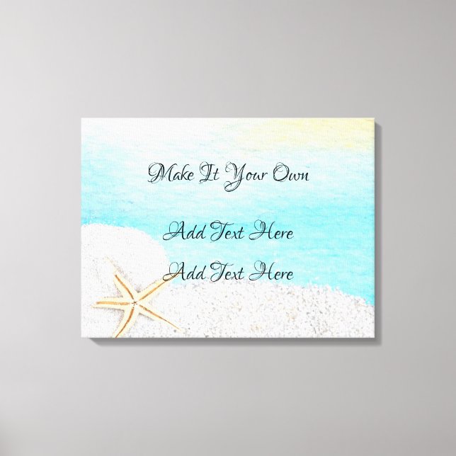 Seaside Beach White Sand Wedding Canvas Print (Front)