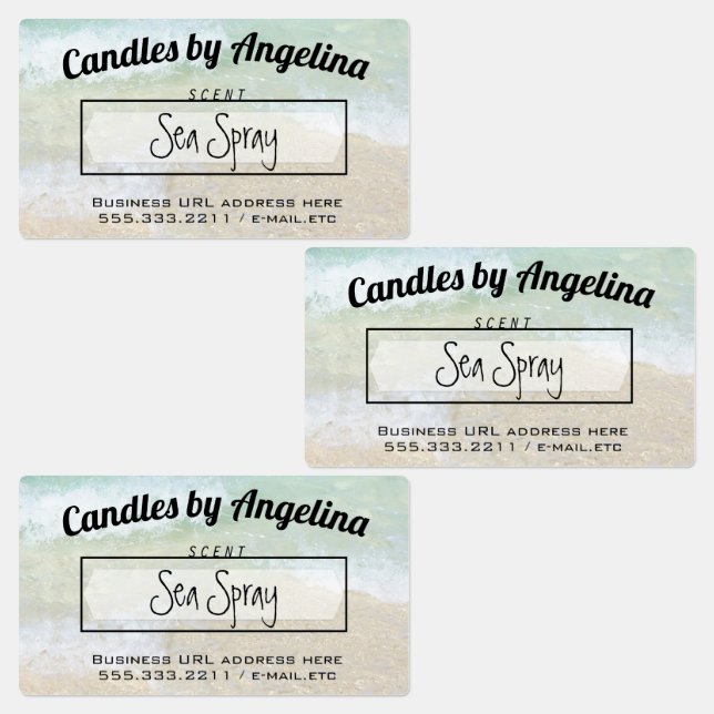 Seaside Beaches Product Name Business Labels (Group)