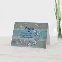 Seaside Beachy Birthday Folded Greeting Card