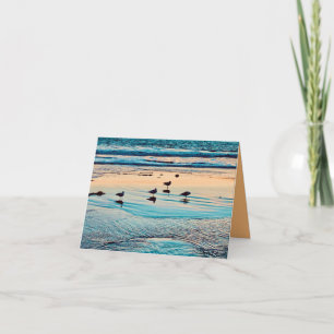 Seaside Birds at Dusk Card