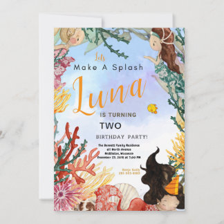 Seaside Birthday Invitation Card
