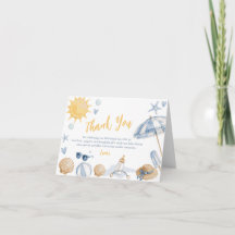 Seaside Breeze Boy Thank You Card