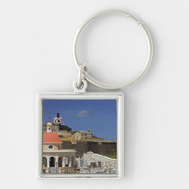 Seaside cemetery of Puerto Rico Keychain (Front)