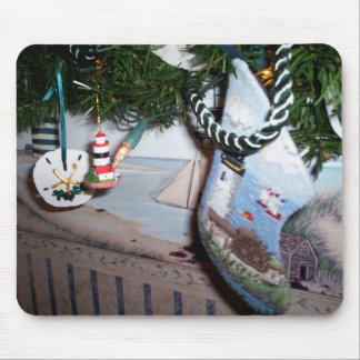 Seaside Christmas Mouse Pad