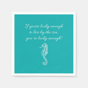 Seaside Coastal cocktail beach napkins