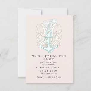 seaside coastal elegant  Photo Save The Date Invitation