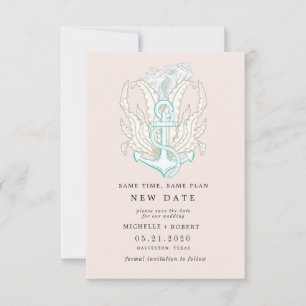 seaside coastal Photo Change the date Invitation