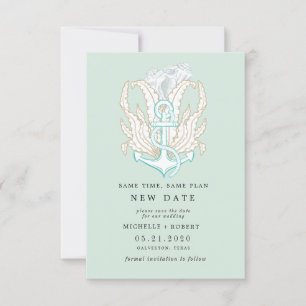 seaside coastal Photo Change the date Invitation