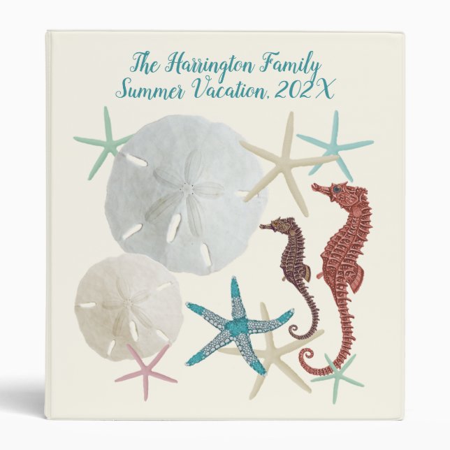 Seaside Collection Beach Themed Custom Binder (Front)