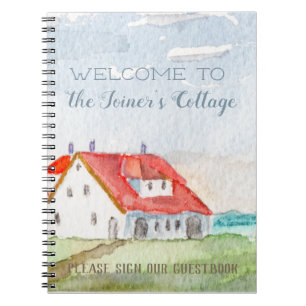 Seaside Cottage Welcome Personalized Notebook
