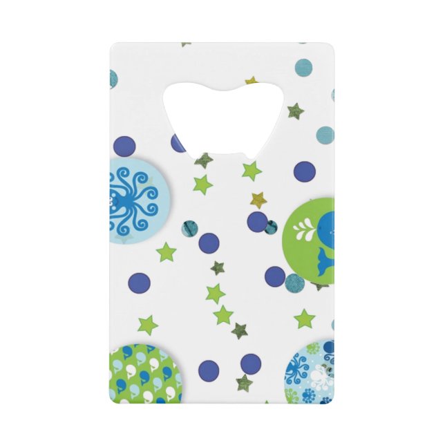 Seaside Critter Design Credit Card Bottle Opener (Front)