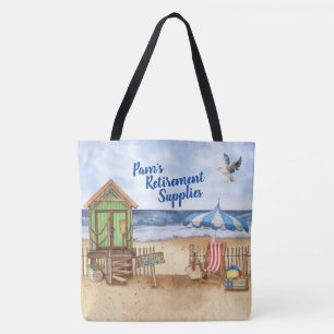 Seaside Day at the Beach Personalized Tote Bag