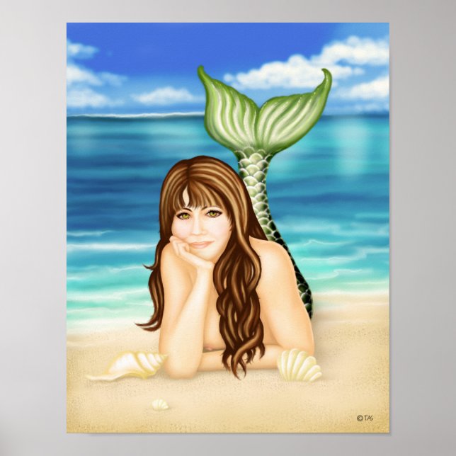 Seaside Daydreams Mermaid Fantasy Poster (Front)