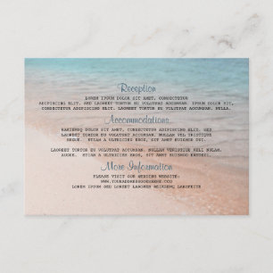Seaside Destination Wedding Details Enclosure Card