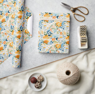 Seaside Elegance: Capri-Inspired Shower Art Wrapping Paper