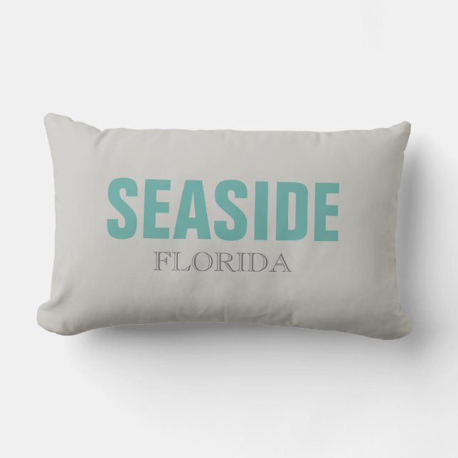 Seaside FL Beach Throw Pillow (Front)