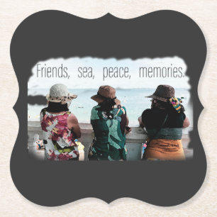 Seaside Friendship Memories Paper Coaster