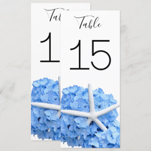 Seaside Garden Double-sided Table Number Cards
