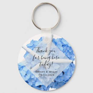 Seaside Garden Hydrangea Starfish Wedding Favour Keychain