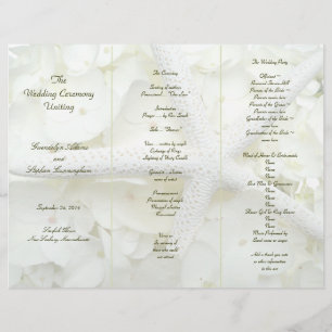 Seaside Garden Tri-Fold Custom Program Template