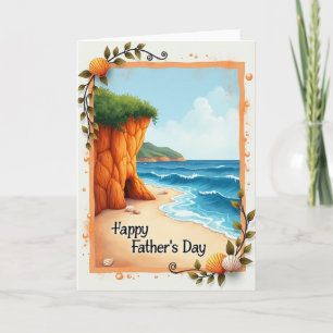 Seaside Happy Fathers Day Card