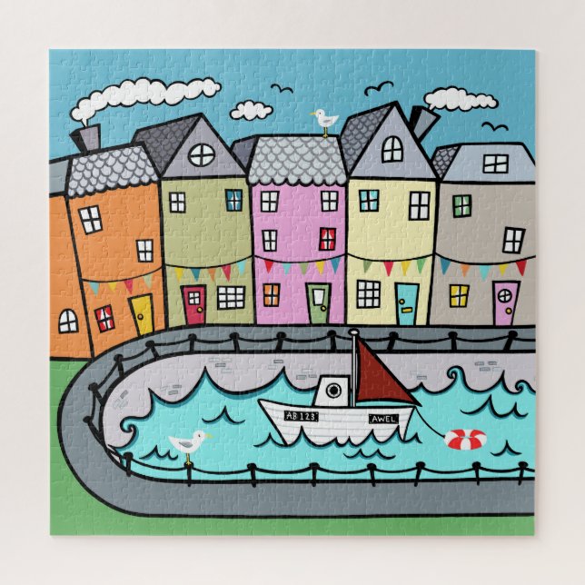 Seaside Harbour Jigsaw Puzzle (Vertical)