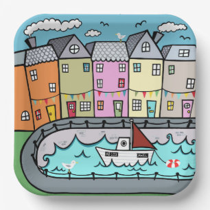 Seaside Harbour Themed Party Paper Plate