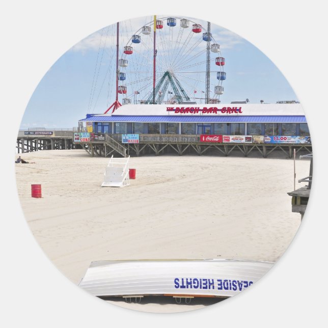 Seaside Heights, Jersey Shore Classic Round Sticker (Front)