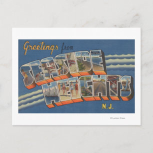 Seaside Heights, New Jersey - Large Letter Scene Postcard