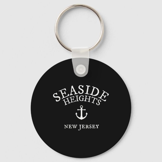 Seaside Heights Nj Shirt, New Jersey Sea Town  Keychain (Front)