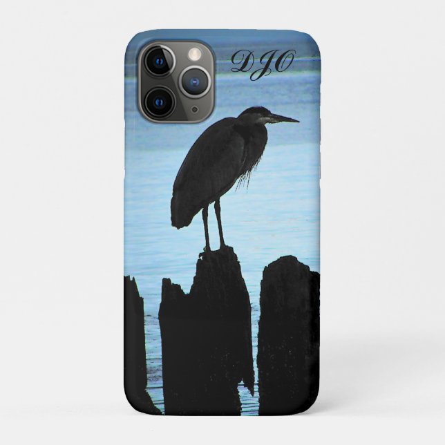 Seaside Heron Silhouette Case-Mate iPhone Case (Back)