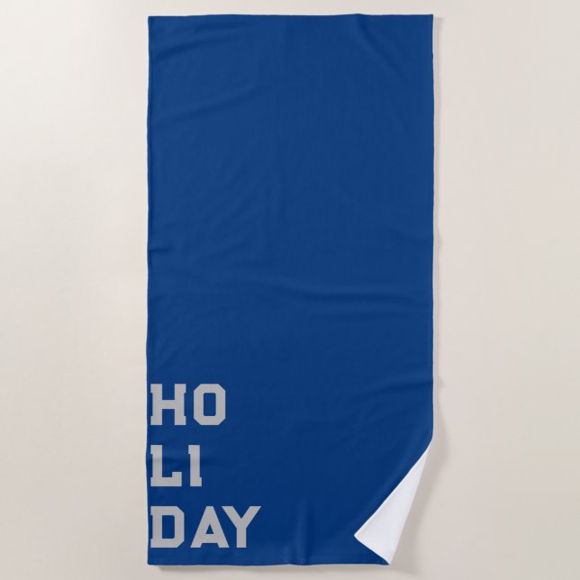 "Seaside Holiday" Beach Towel (Front)