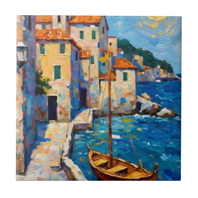 Seaside in Europe Tile (Front)