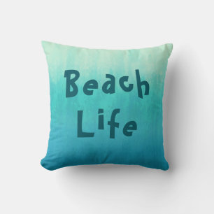 Seaside Inspirations Ombre Throw Pillow