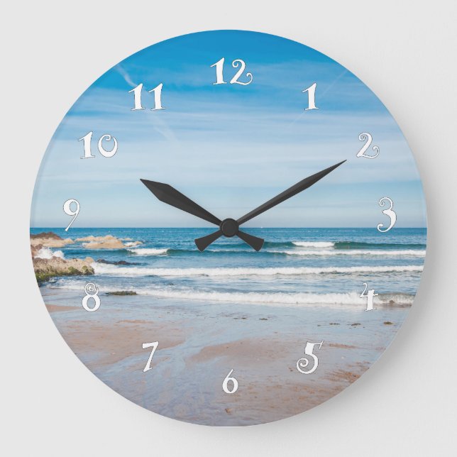 Seaside landscape, beautiful wall clock (Front)