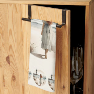 Seaside Lighthouse Stroll Kitchen Towel