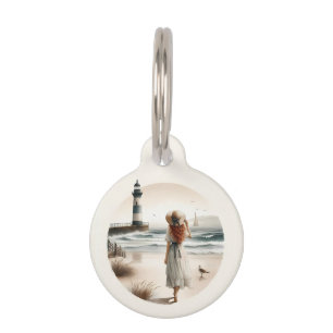 Seaside Lighthouse Stroll Pet Tag