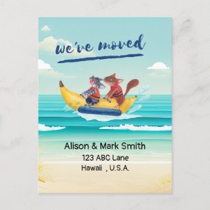 Seaside Lovers Moving Announcement New House Postcard