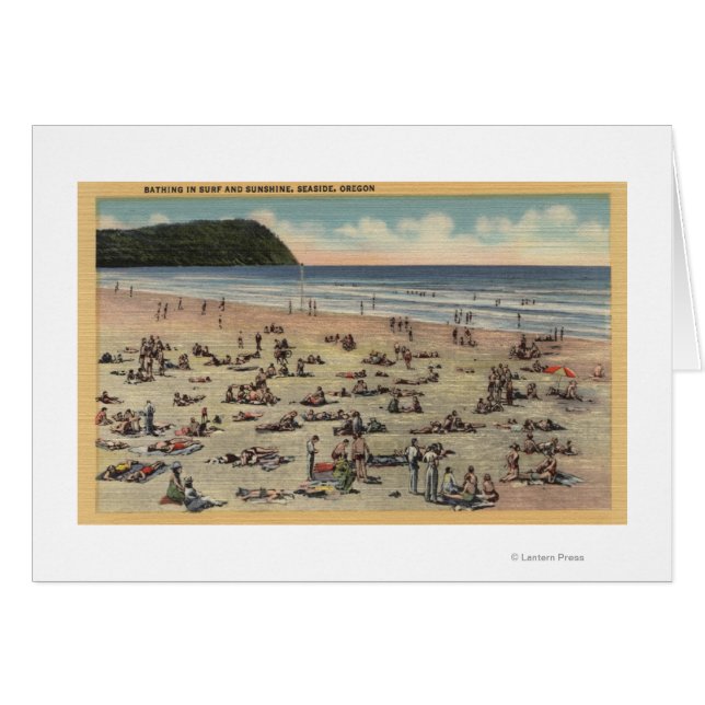Seaside, Oregon - Bathing in Suft and Sunshine (Front Horizontal)