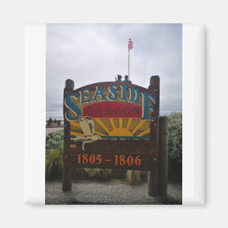 Seaside Oregon Lewis and Clark Sign on Prom Beach Magnet