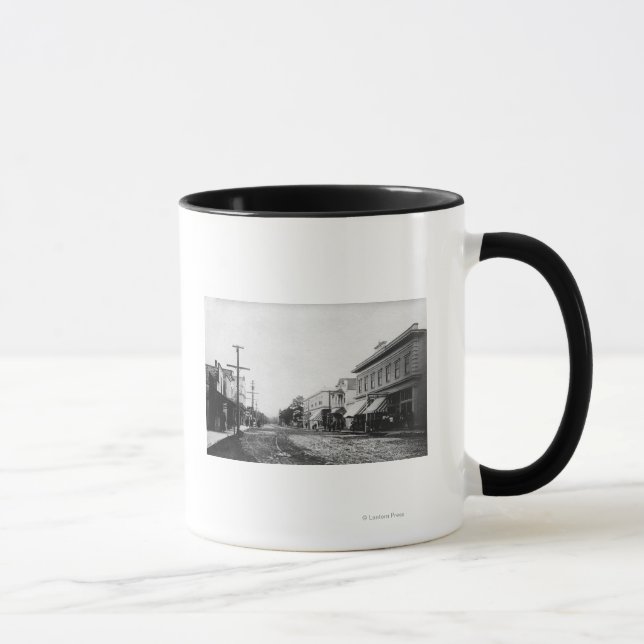 Seaside, Oregon Main Street View Photograph Mug (Right)