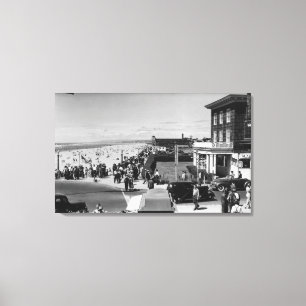 Seaside, Oregon North Prominade View Photograph Canvas Print