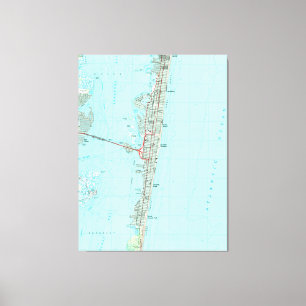 Seaside Park & NJ Shore Map (1989) Canvas Print