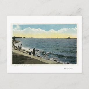 Seaside Park View of the Sound Postcard