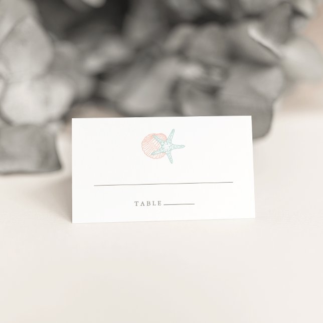 Seaside Pastels Mariage Escort Cartes de Place (Créateur téléchargé)